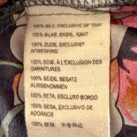 Johnny Was 100% Silk Floral Tunic - Picture 5 of 6